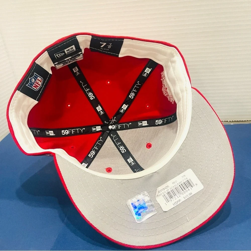 DALLAS COWBOYS 2024 NFL NEW ERA 59FIFTY SUPERBOWL XXVII FITTED HAT CAP RED 7 7/8
